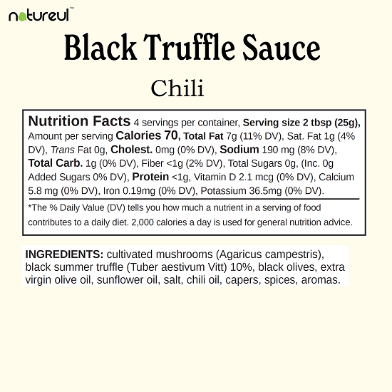 Black Truffle Sauce - Paté (Tuber Aestivum Vitt) - Ingredients